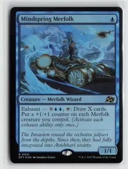 Mindspring Merfolk 0051 Foil Aetherdrift DFT MTG Magic - Image 1