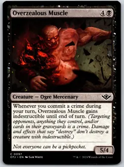 Overzealous Muscle - Outlaws of Thunder Junction OTJ - MTG - NM Magic - 97 C - Image 1