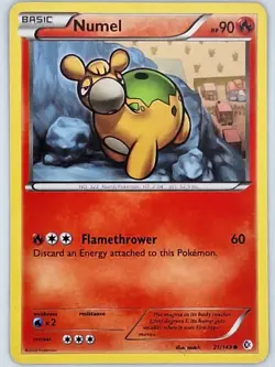 Numel 21/149 Pokemon - Black and White Boundaries Crossed MP - Image 1