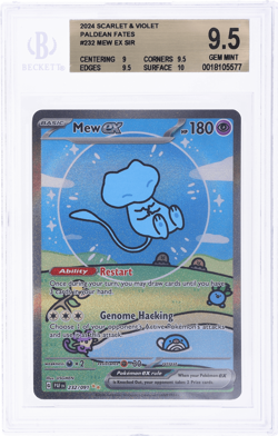 2024 Pokemon Scarlet and Violet Paldean Fates Mew Ex BGS 9.5 - Image 1