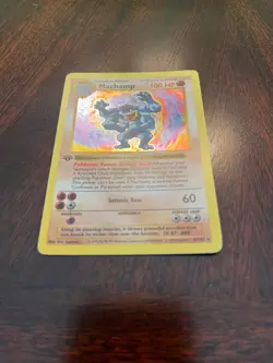 Vintage Pokemon - Machamp 8/102 - Shadowless - Base Set - HP/MP - Image 2