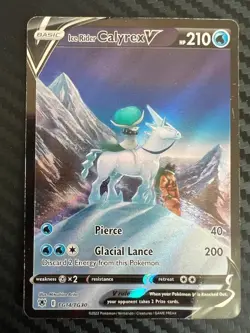 Pokemon TCG SWSH Astral Radiance Ice Rider Calyrex V TG14/TG30 DMG - Image 1