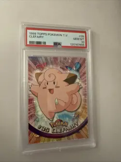 1999 Topps Pokemon TV Clefairy #35 Holo Foil PSA 10 Gem Mint - Image 1