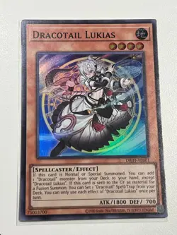 Yugioh Asian English Dracotail Lukias DUAD-AE001 Super rare Near Mint - Image 2