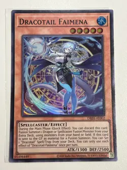 Yugioh Asian English Dracotail Faimena DUAD-AE009 Super rare Near Mint - Image 1