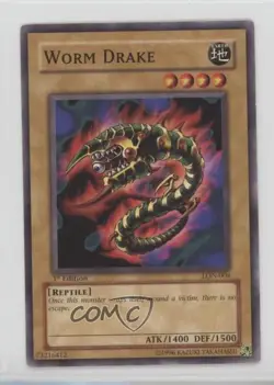 Worm Drake 1st Ed. YuGiOh Labyrinth of Nightmare #LON-004 2003 - Image 1