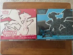 Pokemon Black Bolt and White Flare Pokemon Center ETB In Hand - Image 1