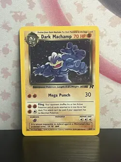 Pokemon TCG Dark Machamp 10/82 Team Rocket Holo Rare Vintage WOTC 1999 LP - Image 1