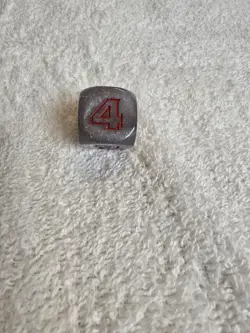 YuGiOh Official Judge Dice - Grey Silver Red - Image 2