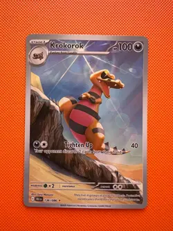POKEMON - KROKOROK - 136/086 - ILLUSTRATION RARE - S&V BLACK BOLT - BRAND NEW - Image 1