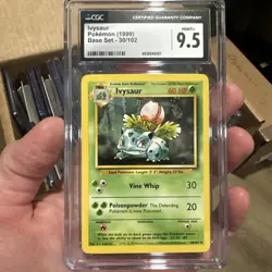 CGC 9.5 Ivysaur 30/102 Base Set Unlimited 1999 Pokemon Graded Card WOTC Mint 🔥 - Image 1