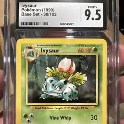 CGC 9.5 Ivysaur 30/102 Base Set Unlimited 1999 Pokemon Graded Card WOTC Mint 🔥 - Image 3