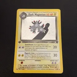Dark Magneton 11/82 - Pokemon Team Rocket 1st Edition Holo Rare Card - LP - Image 1