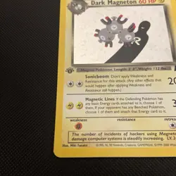 Dark Magneton 11/82 - Pokemon Team Rocket 1st Edition Holo Rare Card - LP - Image 5