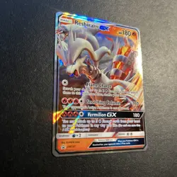 Reshiram GX SM137 Sun & Moon Pokemon Card Promo Rare Lightly Played LP + - Image 2