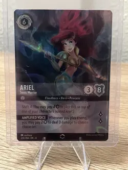 ~Disney Lorcana Ariel Sonic Warrior ENCHANTED Ursula's Return Card 220/204 NM - Image 1