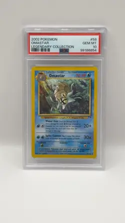 2002 Pokemon Omastar Legendary Collection PSA 10 Gem Mint Card - Image 1