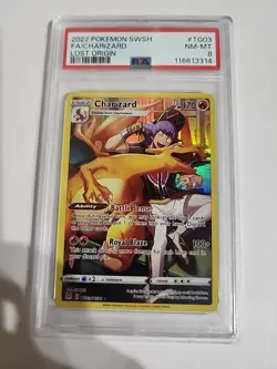 Pokemon TCG Charizard Trainer Gallery Holo Ultra Rare Card TG03/TG30 Psa 8 - Image 1