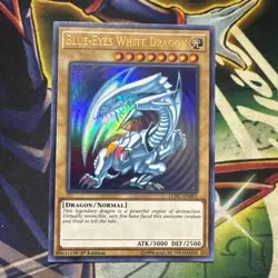 Yugioh! Blue-Eyes White Dragon LCKC-EN001 Ultra Rare 1st Edition NM - Image 1