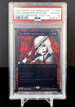 PSA 10 - The Wandering Rescuer - Showcase Textured Foil - MTG Duskmourn #406 - Image 1