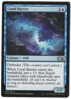 Magic the Gathering MTG - 2015 Core Set: Coral Barrier Common Card #49 - Image 1