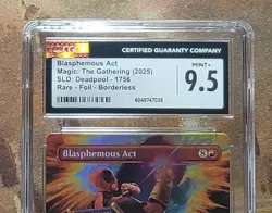 MTG Blasphemous Act #1756 🌈 Foil Secret Lair Drop Deadpool CGC 9.5 - Image 2