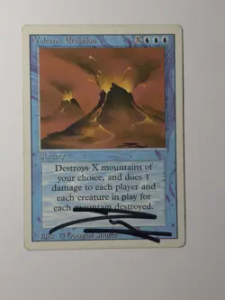 Signed Volcanic Eruption Proof NM Revised Artist Douglas Shuler MTG Magic AP! - Image 1