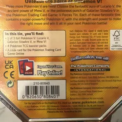 Pokemon TCG: Mew V Forces Tin - New & Factory Sealed - 4 packs + Holo Promo - Image 3