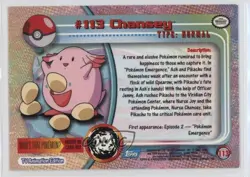 Chansey Topps Pokemon TV Animation Edition Series 2 #113 2000 - Image 2