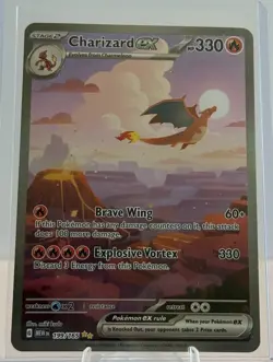 Pokemon TCG Charizard ex 199/165 Sv: Scarlet & Violet 151 Holo SIR Rare NM+ - Image 2