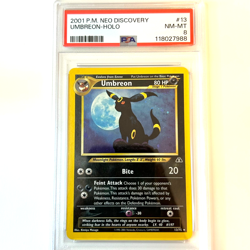 2001 Pokemon "Umbreon" Holo P.M. Neo Discovery #13 NM-MT PSA 8 - Image 1