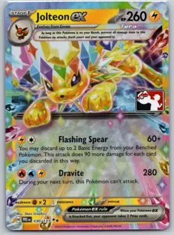 Jolteon ex Play! Pokemon Prize Pack 030/131 Promo Miscellaneous Cards & Pr - Image 1