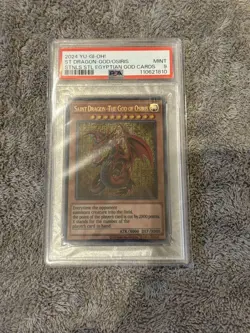 PSA9 Yugioh Slifer the Sky Dragon Stainless Steel Card 2024 - Image 1