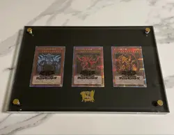 YuGiOh TCG 25th Anniversary Stainless Steel Egyptian God Cards Used JP - Image 1