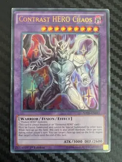 Yugioh Contrast HERO Chaos SDHS-EN041 Ultra Rare 1st Edition HP - Image 1