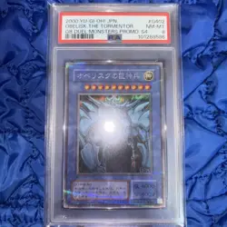 PSA8 Yugioh G4-02 Obelisk the Tormentor Secret Rare Japanese GB Promo - Image 1