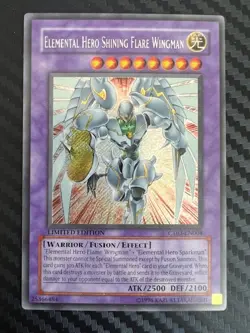 Yugioh Elemental Hero Shining Flare Wingman CT03-EN004 Secret Rare Limited VLP - Image 1