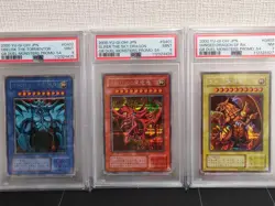 PSA9 7 Yugioh G4-01 G4-02 G4-03 Slifer Obelisk Ra Secret Set Japanese GB Promo - Image 1