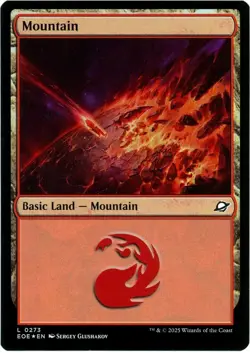 FOIL Mountain 273 NM Edge of Eternities MTG Magic the Gathering Land Eng Card - Image 1