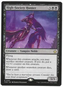 Magic the Gathering MTG - Foundations: High-Society Hunter Rare Card #61 - Image 1