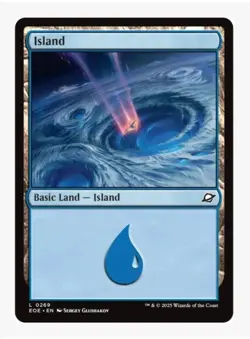 FOIL Island 269 NM Edge of Eternities MTG Magic the Gathering Land English Card - Image 1