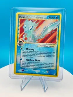Mew Star (Delta Species) 101 Dragon Frontiers Holo Pokemon card GOLD STAR - Image 1