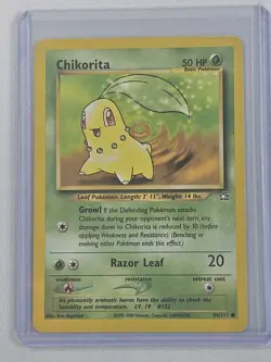 Chikorita 54/111 Pokemon TCG Neo Genesis Vintage WOTC Card Regular (Light Play) - Image 1