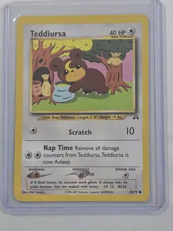 Teddiursa Neo Discovery 65/75 Common Pokemon Card - NM - Image 1