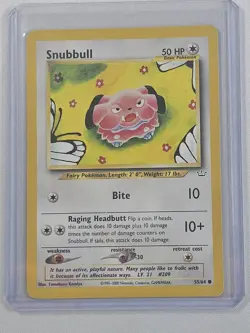 Snubbull 55/64 Neo Revelation - Common Pokemon Card - NM/LP - Image 1