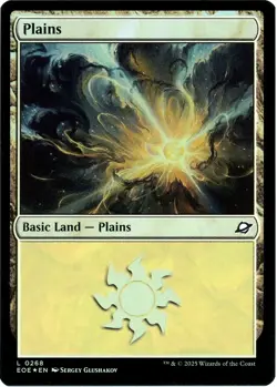 FOIL Plains 268 NM Edge of Eternities MTG Magic the Gathering Land English Card - Image 1