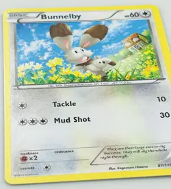 2014 Pokemon Phantom Forces Bunnelby 87/119 Collection Card - Image 2