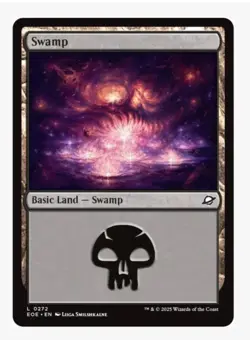FOIL Swamp 272 NM Edge of Eternities MTG Magic the Gathering Land English Card - Image 1