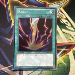 Yugioh! Raigeki LCJW-EN057 Secret Rare 1st Edition NM - Image 1