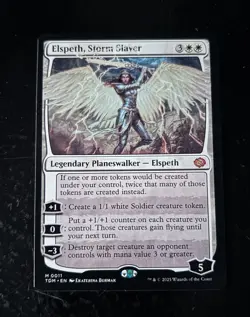 MTG Elspeth, Storm Slayer Tarkir Dragonstorm mythic #11 pack-to-sleeve - Image 1